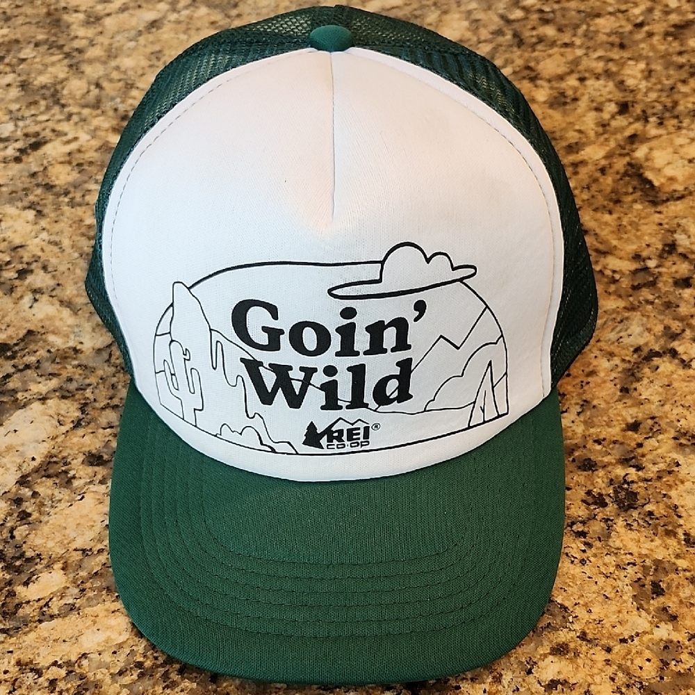 REI Green‎ and White Trucker Hat